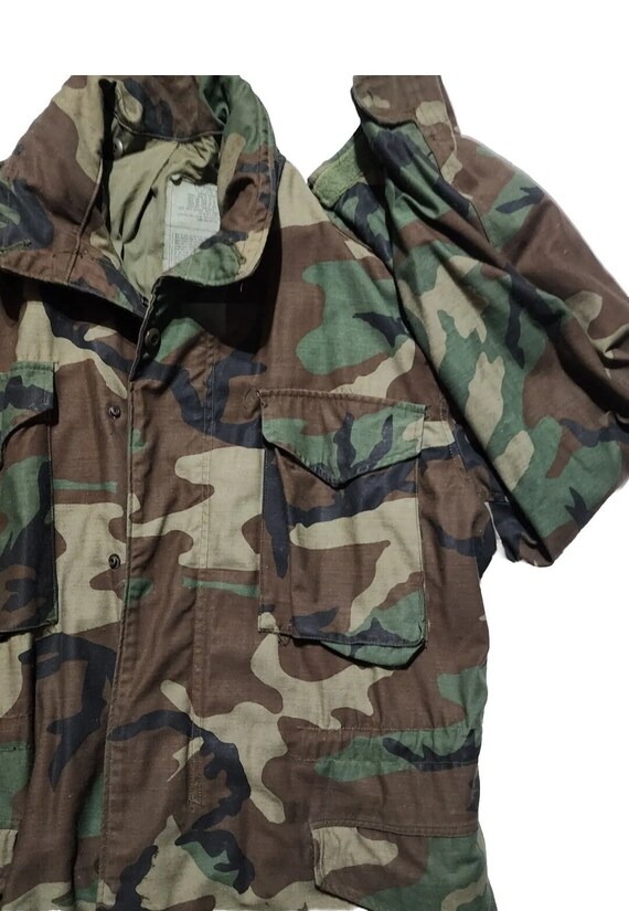 US Military Issue Vintage 1989 M65 Woodland Camo … - image 10