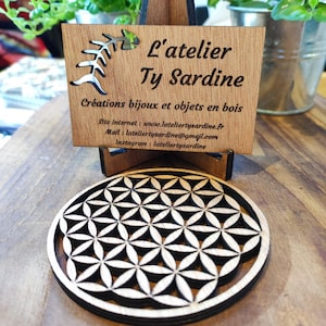 Fleur de vie SVG . Fichier découpe laser. Symbole sacré énergie positive zen. FICHIER fleur de vie 8 cm (fichier .svg et lightburn)