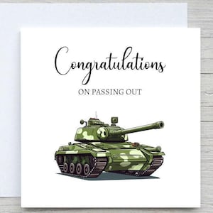 Personalised Army Card, Military Congratulations Card, Passing Out of Army, Soldier ,Well Done