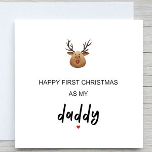 Biglietto di Natale personalizzato, primo biglietto di Natale per papà, primo biglietto di Natale papà, biglietti di Natale di Babbo Natale, primo biglietto di Natale come mio papà