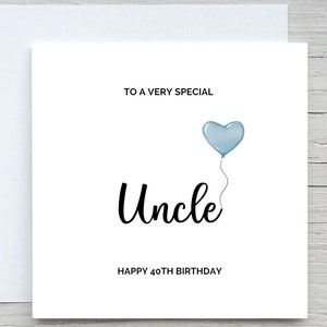 Carte personnalisée de joyeux anniversaire, carte d'oncle, pour la carte d'anniversaire d'oncle, carte d'anniversaire d'oncle