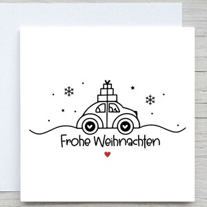 Carte de Noël personnalisée, carte frohe weihnachten, carte de vacances, carte personnalisée, joyeux Noël en allemand, carte ho ho ho