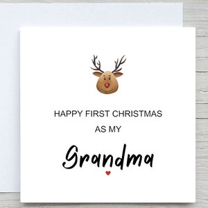 Personalisierte Weihnachtskarte, erste Weihnachtskarte für Oma, 1