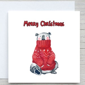 Biglietto di Natale personalizzato, biglietto di Natale con orso polare, biglietto di auguri, biglietto personalizzato, biglietto di buone feste, biglietto di buon Natale