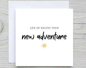 New Adventure Card: Good Luck, New Job, Travel