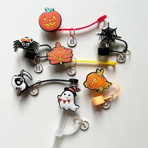 Halloween Straw Topper: Pumpkin, Ghost, Spider - Stanley Cup Accessories