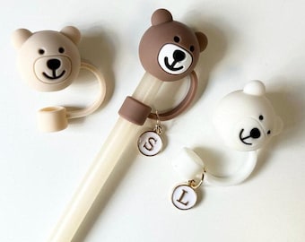 Custom Bear Stanley Straw Topper: Personalized Cup Accessory