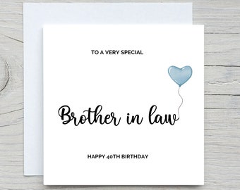 Carte personnalisée de joyeux anniversaire, carte de beau-frère, pour carte d'anniversaire de beau-frère, carte d'anniversaire de beau-frère