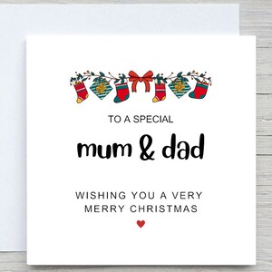 Biglietto di Natale per mamma e papà, biglietto di Natale per mamma e papà, biglietto di Natale, biglietto di Natale personalizzato per genitori, GENITORI SPECIALI