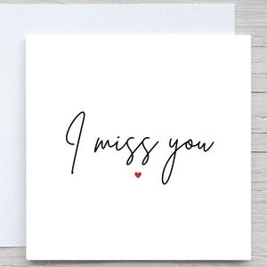 Tarjeta de te extraño, tarjeta romántica, tarjeta de amor, tarjeta de larga distancia, te extraño, para él, para ella