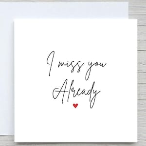 Carte tu me manques déjà, Carte interurbain, carte Vous partez, Carte d'adieu, carte de départ, carte personnalisée
