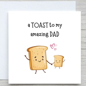 Lustige Vatertagskarte, ein Toast auf meinen tollen Vater, personalisierte Vatertagskarte für Papa