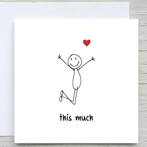 Te amo tanto, para esposa, para novia, tarjeta de San Valentín, tarjeta romántica, tarjeta de aniversario, tanto