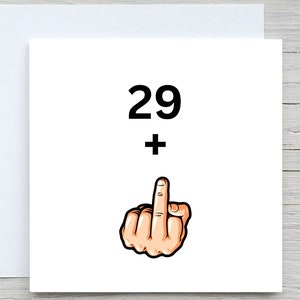 Rude birthday card, middle finger card, 30th birthday card, personalized card, birthday hat card
