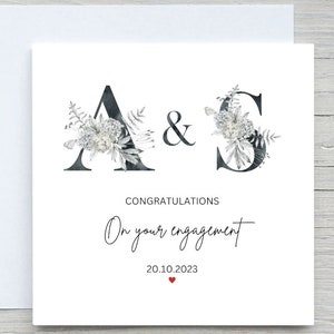 Parabéns personalizados pelo seu cartão de noivado, cartão de noivado para casal, cartão de noivado, para o casal feliz, cartão personalizado