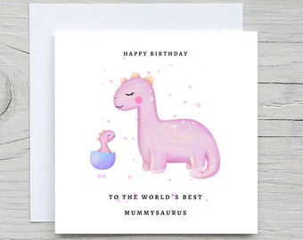 Mummysaurus Birthday Card: Mother's Day Love Card