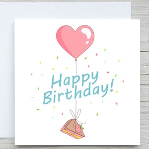 Verjaardagskaart, leuke kaart, gelukkige verjaardagskaart, heldere kleurrijke verjaardagskaart, voor vriendenkaart, beste kaart, grappige verjaardagskaart, taartkaart