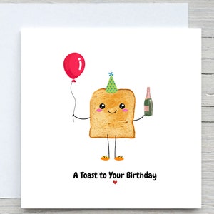 Un brindisi al tuo compleanno CARD, biglietto di compleanno divertente, per amico, biglietto di buon compleanno, biglietto di brindisi