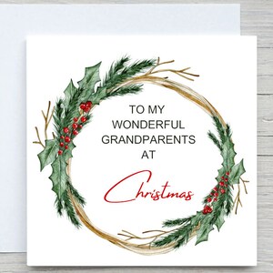 Personalisierte Weihnachtskarte, Karte für Großeltern, Weihnachtskarte, Weihnachtskarte für Großeltern, wunderbare Großeltern