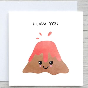 I Lava You Volcano Valentine&#39;s Day Card