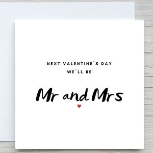 Tarjeta del día de San Valentín, tarjeta de felicitación de amor, tarjeta de "Te amo", próximo señor y señora, tarjeta romántica, regalo de San Valentín