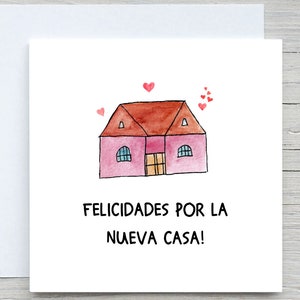 Nuovo biglietto di auguri per la casa, biglietto di auguri, biglietto di congratulazioni, biglietto per la nuova casa, biglietto di auguri per la nuova casa, nueva casa