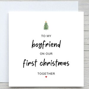 Carte de Noël romantique, carte à petit ami, carte premier Noël ensemble, carte de Noël, de la carte de Noël de petite amie