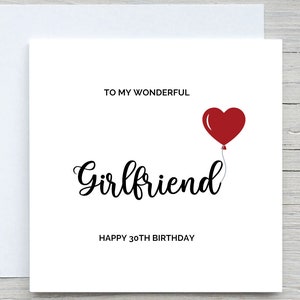 Biglietto di auguri di buon compleanno, biglietto per la fidanzata, biglietto per il suo compleanno, meraviglioso biglietto di compleanno per la fidanzata