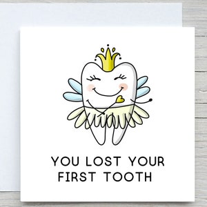 De la carte de fée des dents - carte de dents perdues, carte de première dent, carte de fée des dents, pour carte d'enfants