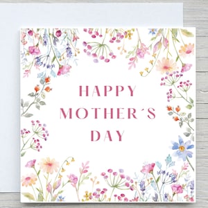 Cartão de aniversário, cartão de amor, cartão FLORAL para o dia das mães, cartão para o dia das mães, aniversário da mãe, cartão para o dia das mães