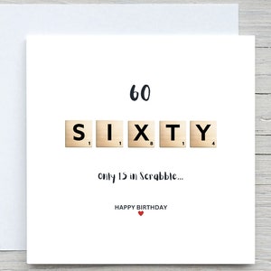 Gepersonaliseerde naam verjaardagskaart, SCRABBLE-verjaardagskaart, voor haar verjaardagskaart, leeftijd verjaardagskaart toevoegen, ALFABET-verjaardagskaart
