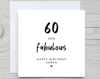 Personalized 60th Birthday Card, Milestone