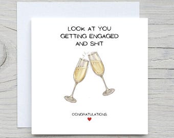 Personalized Engagement Card: Congratulations Wedding Day