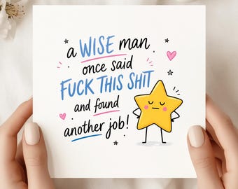 Funny New Job Card: Wise Man Congratulations Card