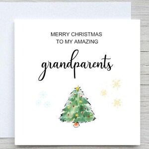 Christmas Nan and Grandad Card, Gran and Gramps Christmas Card, Personalised Xmas Gift, Christmas Gran and Grandpa Card, Grandparents