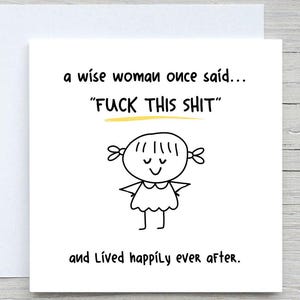 Funny Wise Woman Card: Lived Happily Ever After