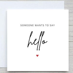 Tarjeta de bebé personalizada, tarjeta de anuncio de embarazo, alguien quiere decir hola, estamos embarazadas