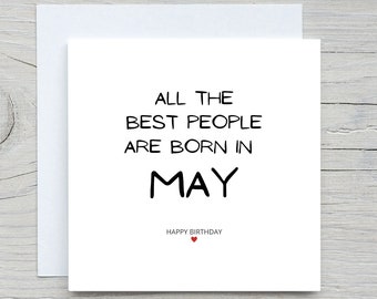 May Birthday Card, People, Birthday Greeting