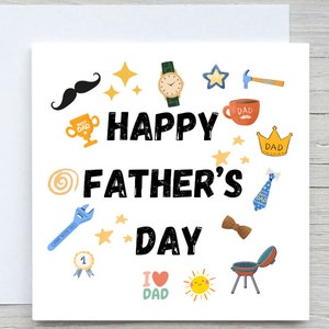 Carte de fête des pères, trucs de papa, carte de fête des pères papa personnalisée, carte de fils, de fille, carte de fête des pères, cadeau pour papa