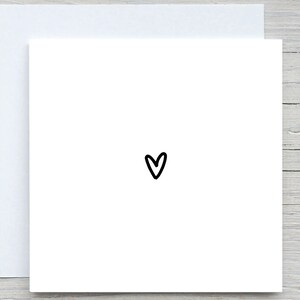 Liefdeskaart, romantische kaart, Min Black Heart Card, Van partnerkaart, ik mis je, voor hem, voor haar