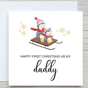Biglietto di Natale personalizzato, primo biglietto di Natale per papà, primo biglietto di Natale papà, biglietti di Natale di Babbo Natale, primo biglietto di Natale come mio papà