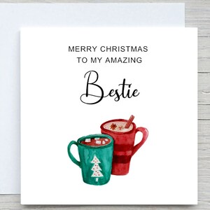 Cartão de Natal para minha melhor amiga, Cartão de Natal para melhor amiga, Presente de Natal para melhor amiga, Cartão de Natal para amiga, Presente de Natal, Para ela
