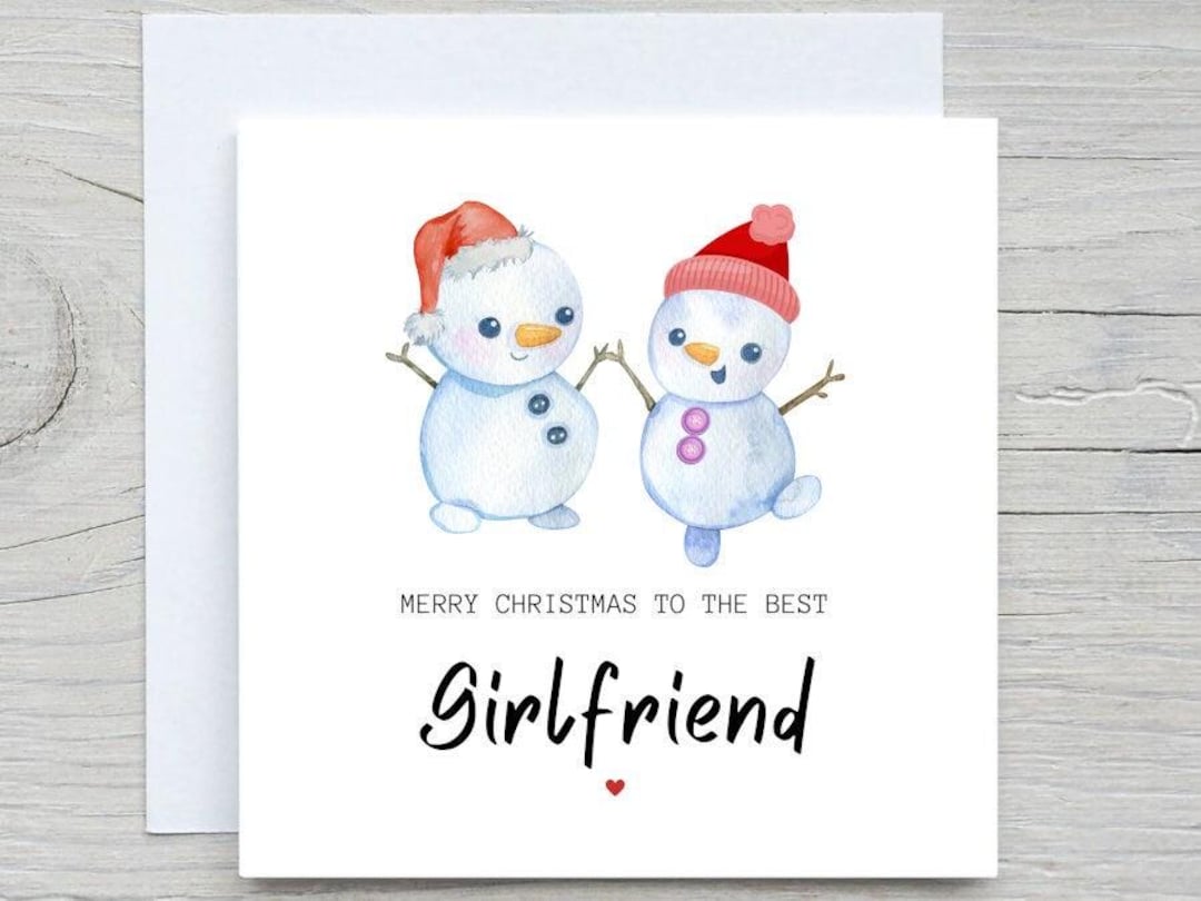 Pour Ma Fille Et Son Partenaire, Carte De Voeux Bonhomme De Neige