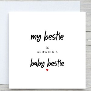 Personalisierte Babypartykarte, neue geborene Karte, neues Babykarte, mein bestie ist schwanger, Schwangerschaftskarte