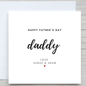 Vaderdagkaart, eenvoudige kaart, voor vader, op vader, van zoon, van dochter, van vrouwkaart, dia del padre, van kinderkaart