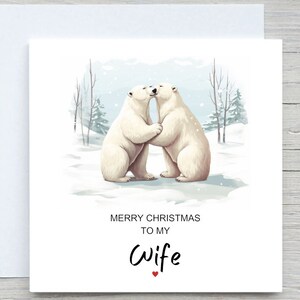 Tarjeta de Navidad para esposa, tarjeta de Navidad personalizada, para mi esposa en Navidad, tarjeta de Navidad para pareja romántica, tarjeta de Navidad para ella
