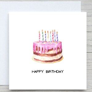 Cartão de aniversário, cartão fofo, cartão de feliz aniversário, cartão de aniversário colorido e brilhante, para cartão de amigo, cartão de melhor amiga, cartão de aniversário engraçado, cartão de bolo