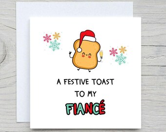 Kerstkaart voor toast op mijn verloofde