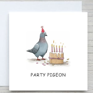 Lustige Geburtstagskarte, Taube Geburtstagskarte, süße Taube Karte, Cupcake Geburtstagskarte, lustige Karten, Geburtstagskarten, partytaube
