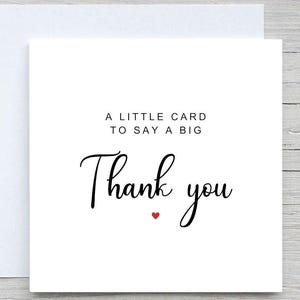 Carte de remerciement simple : carte de remerciement personnalisée